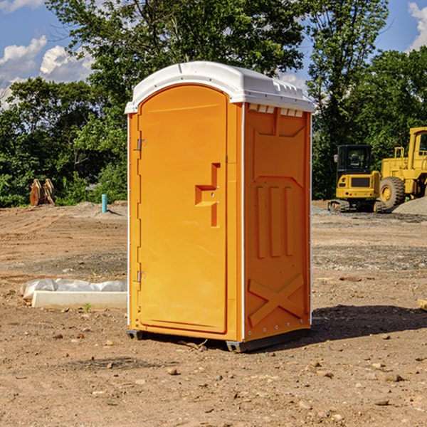 how often are the portable restrooms cleaned and serviced during a rental period in Lakeside Montana